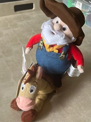 Disney Store Toy Story 2 Prospector Stinky Pete Peluche Bullseye Bean Bag 8" Peluche Foto 1 de 4