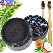 Charcoal Teeth Whitening Powder Natural Activated Charcoal Coconut 2 Toothbrush