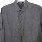Ted Baker Shirt 7 3XL Rakoon Button Down Short Sleeve Navy Blue Geometric Print 