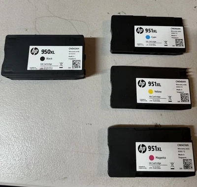 4 X Tinta Cian Original HP 950XL/951XL Negra Magenta Amarilla 2019/2020-Toda XL Foto 1 de 4