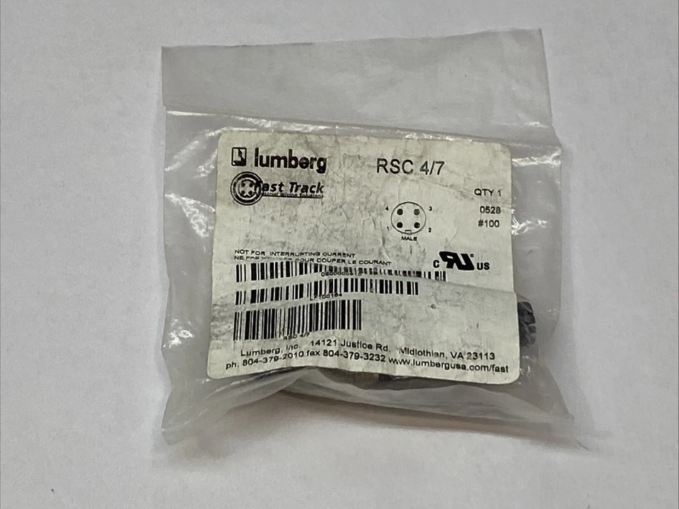 RSC 4/7 Lumberg Field Attachable Connector M12 4pos