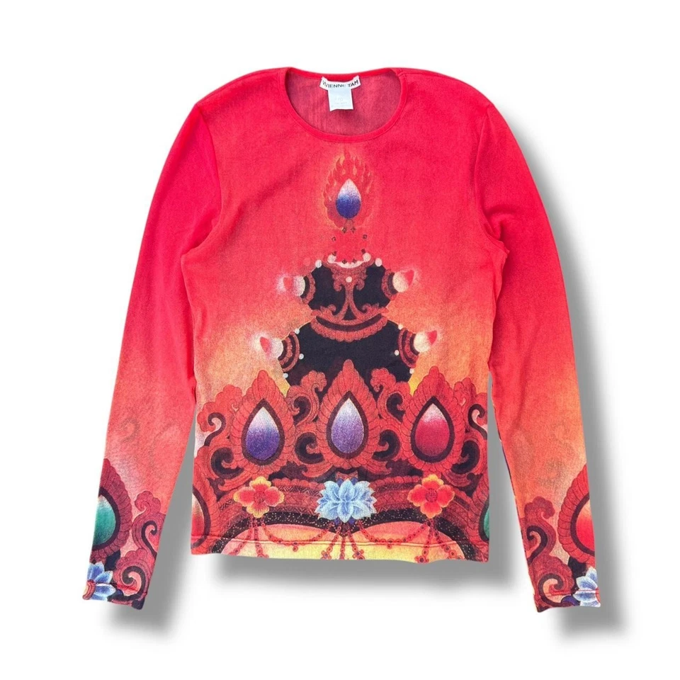 Top de malla transparente Vivienne Tam Archival raro Foto 1 de 4