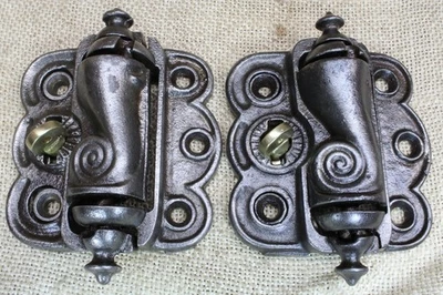 2 dobradiças de porta de tela vintage liberação rápida antiga vitoriana mola de fechamento automático - Imagem 1 de 4