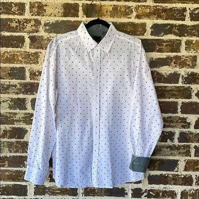 Camisa Sahara Club novidade estampa pôquer manga longa botão para baixo tamanho grande - Imagem 1 de 4