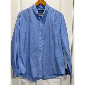 Camisa Ralph Lauren Calce Personalizado Oxford Abotonada Para Hombre XXL Azul Claro Logo de Poni - Imagen 1 de 7