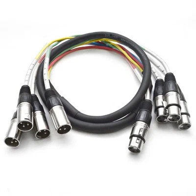 - 4 Channel XLR Snake Cable - 5 Feet Long - Pro Audio Snake for Live Live, Re... - Image 1 of 3
