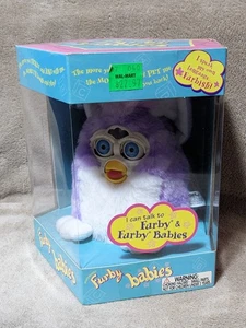 NEW IN BOX 1999 Furby Babies 70-940 Purple/White C041A3489A Blue Eyes RARE! - Picture 1 of 5