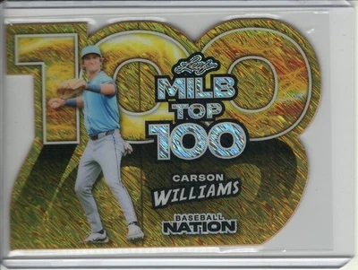2025 LEAF BASEBALL NATION CARSON WILLIAMS ROOKIE/RC #1/1 *MILB TOP 100* - Image 1 of 2