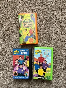 (3) Wiggles VHS Lot - Wake Up Jeff, Wiggly Play Time, Wiggly Safari - Picture 1 of 3