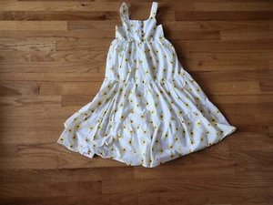 Haute Hippie Kids Style Girl's Dress Sz 5T Yellow White Floral Tiered Sundress - Picture 1 of 5