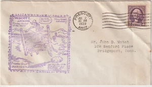 Prescott Ariz 1938 Cachet Cover  (A470) - Picture 1 of 1