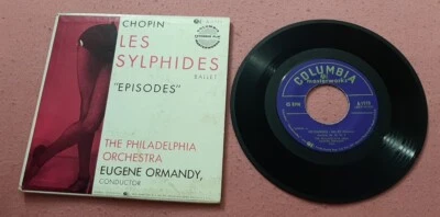 Chopin Les Sylphides Ballet Episodes 45 EP Eugene Ormandy Columbia A-1919 vg+ PS Foto 1 de 2