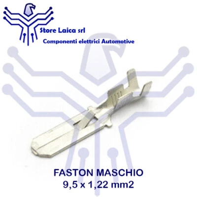 AMP - TE CONNECTIVITY TERMINALI FASTIN-FASTON DENTATO MASCHIO 9,5 PER CONNETTORI AUTO MOTO NAUTICA 5PZ