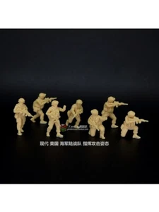 1/72 Modern US Marine Corps Command Attack Stance 7-person Mini Soldier Model - Photo 1/3