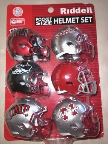 Riddell UNLV Rebels Pocket Size Helmet Set NIP University of Las Vegas Cover