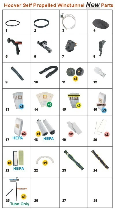Hoover Self Propelled Windtunnel Hoses Control Cable Actuator Idler Arm and More - Image 1 of 1
