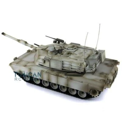 Henglong Plastic Abrams RC Tank IR 7.0 1/16 Snow 3918 360° Turret Barrel Recoil - Image 1 of 4