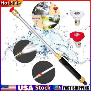2in1 High Pressure Power Washer wand Hydro Jet Water Hose Nozzle for Garden Hose - Picture 1 of 15