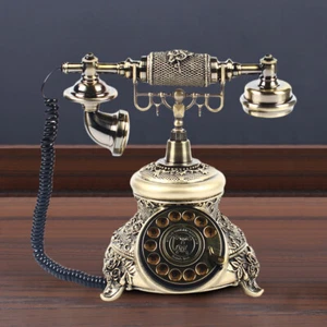 Vintage Phone Antique Rotary Dial Telephone Retro Landline Decor Old Fashioned - Picture 1 of 10