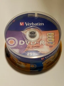 Verbatim Color DVD-R 25pack 16xspeed 120mins 4.7GB - Picture 1 of 4