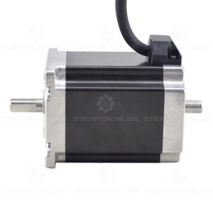 STEPPERONLINE Nema23 Stepper Motor Dual Shaft 269oz.in 2.8A L76mm 8mm Shaft CNC - Picture 1 of 6