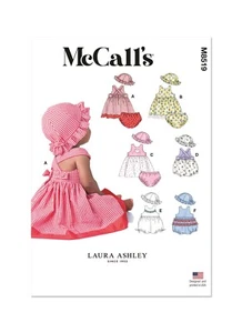 McCall's SEWING PATTERN M8519 Infants' Laura Ashley Dress,Rompers,Panties,Hat - Picture 1 of 8