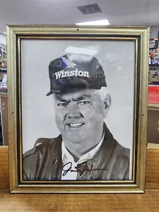 Framed Junior Johnson Autographed Poster NASCAR - Picture 1 of 4