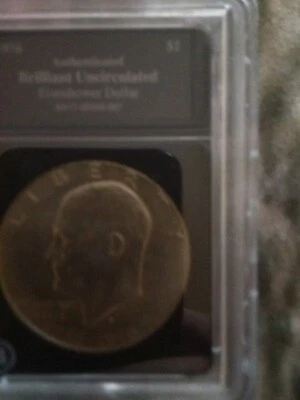  Uncirculated Liberty Eisenhower Silver Dollar With Moon And Liberty Bell... - Image 1 of 4