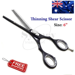 Salon Hairdressing Scissors Barber Salon Hair Cutting Shears Black 6" - Picture 1 of 4