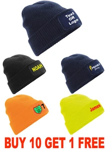 Personalised Printed Beanie Hat Pullover Wooley Hat Unisex (Options available) - Picture 1 of 5