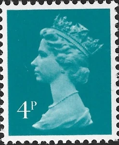 GB Stamps 1981 Sg X932 4p greenish blue MNH - Picture 1 of 2