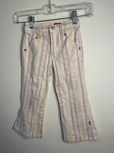 VINTAGE ESPRIT KIDS PINK STRIPED FLARES PANTS SIZE 4 - Picture 1 of 4