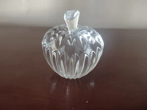 Waterford Crystal Apple Ribbed with Stem Paperweight Sculpture - Picture 1 of 3