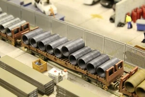 BULKSCENE - 32MM WIRE COIL LOADS - STEEL GREY - OO GAUGE 1/76 - NEW - Picture 1 of 7