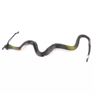 40CM Brown Rubber Toy Fake Snake Safari Garden Prop Joke Prank Halloween Gift r - Picture 1 of 8