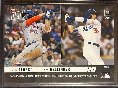 2019 Topps Now #405 Pete Alonso New York Mets Cody Bellinger Los Angeles Dodgers - Image 1 of 2