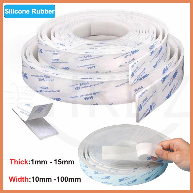 Selbstklebend Silikonkautschuk Fensterdichtung Dichtungsband Dichtung 5mm-100mm - Bild 1 von 4