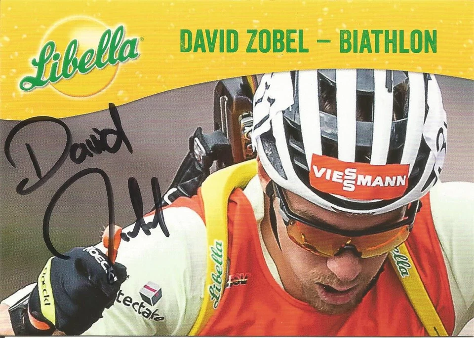DAVID ZOBEL (GER) - BIATHLON; Olympiasieger; Weltmeister; Originalautogramm - Bild 1 von 1