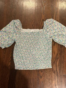 Gap Floral Shirt Size 12 Girls Top - Picture 1 of 2