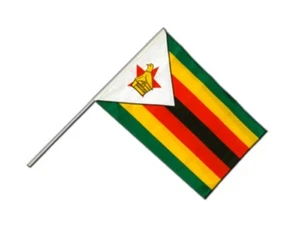 Stockflagge Stockfahne Simbabwe 60x90cm Fahne Flagge mit Stock - Bild 1 von 1