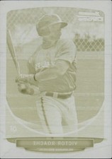 2013 (BREWERS) Bowman Chrome Mini Printing Plates Yellow #15 Victor Roache/1
