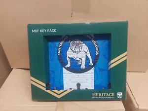 NRL Canterbury Bankstown Bulldogs MDF Key Rack Keyring Holder - Heritage Jersey - Picture 1 of 3