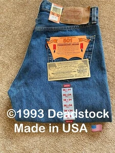 Levi’s 501 Vintage Made In USA Deadstock W35 L33 550 505 no selvedge big E LVC - Picture 1 of 18