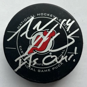 Adam Henrique “It’s Over!” Signed Autographed New Jersey Devils ‘12 EC Game Puck - Picture 1 of 3