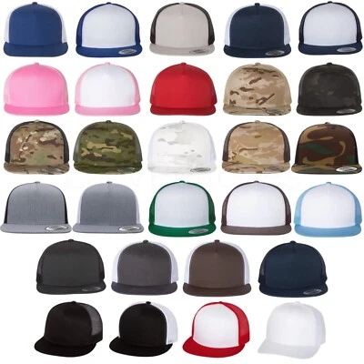 Sombrero de malla clásico Yupoong® Trucker - Gorra FLEX FIT 5 paneles en blanco 6006 6006T 6006W Foto 1 de 4