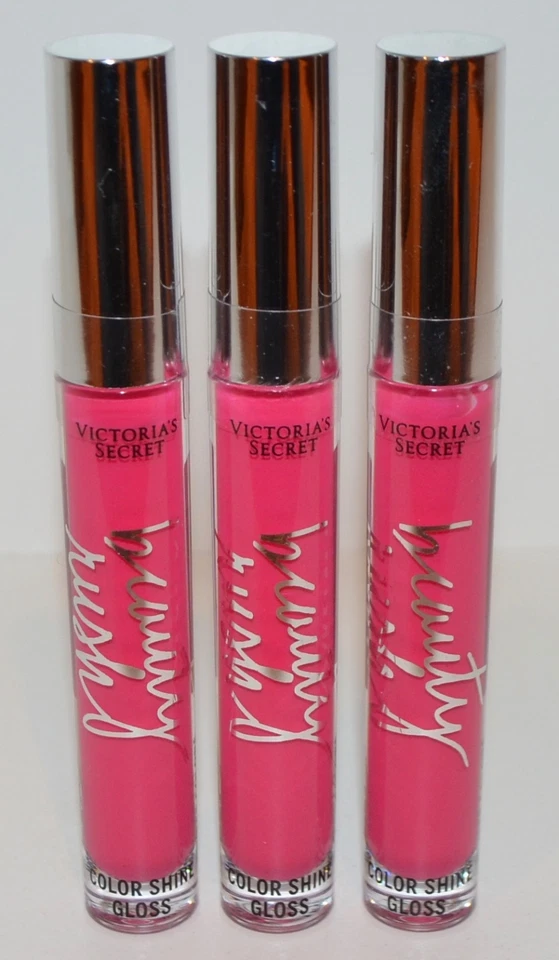 4 Victoria's Secret Flirt Beauty Rush Lip Color Shine Gloss Wand Balm Pink V42