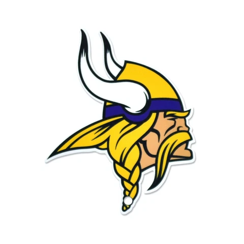 Minnesota Vikings Laser Cut Logo Steel Magnet Authentic Street Signs 4" Made USA Cover