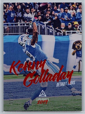 Kenny Golladay 2019 Panini Luminance Orange /25 #87 Detroit Lions - Image 1 of 2