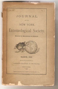 Journal Of NY Entomological Society VOL6 #1 2 & 4 1898 - Bild 1 von 3