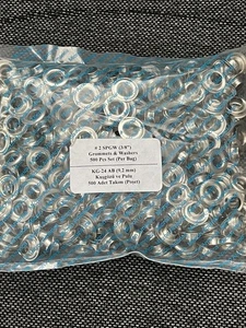 Nickel Grommets & Washers - SPGW #2 - 3/8- package of 500 - Picture 1 of 2